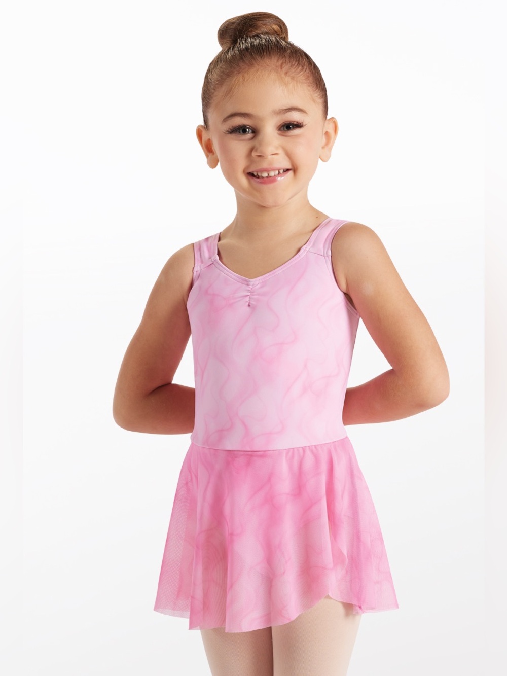NWOT - Weissman Kids Pink Printed Pinch-Front Dress - Child Intermediate (7/8)